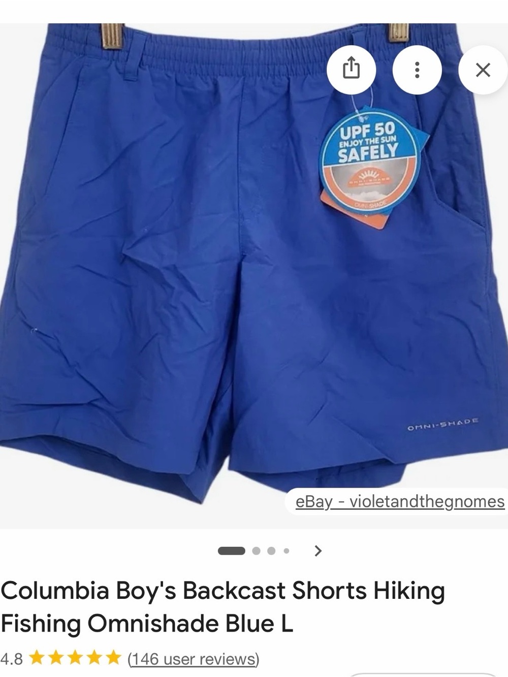 Columbia Boy’s Royal Blue Omni-Shade Athletic Shorts